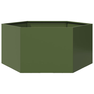 Vidaxl Plannet Hexagon 104x90x45 cm Stahl Olivengrün