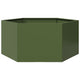 Vidaxl Plannet Hexagon 104x90x45 cm Stahl Olivengrün