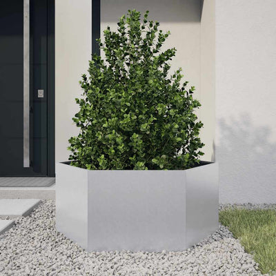 VIDAXL -Pflanzer Bennet Hexagon 104x90x45 cm verzinkter Stahl