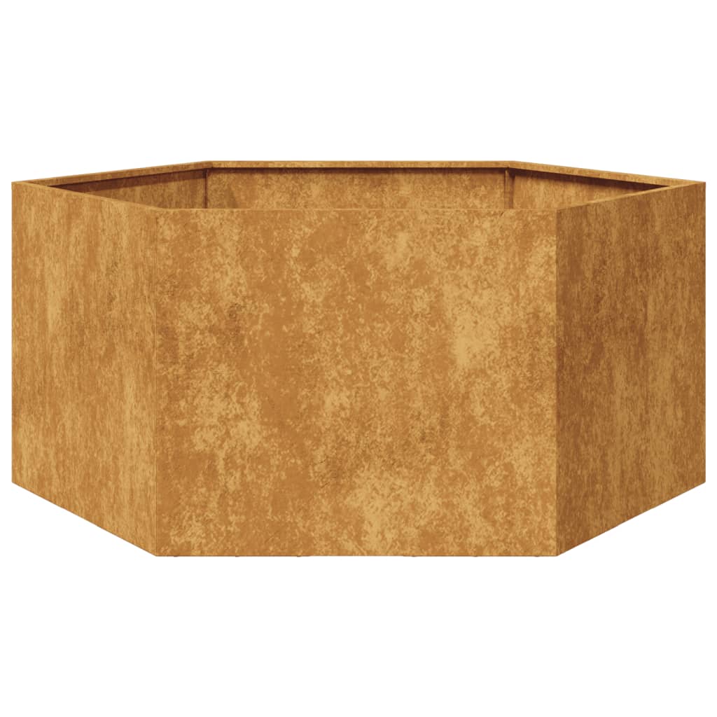 Vidaxl -Pflanzer Big Hexhoek 104x90x45 cm Wetterstahl