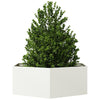 Vidaxl Plannet Hexagon 138x120x45 cm Stahl weiß