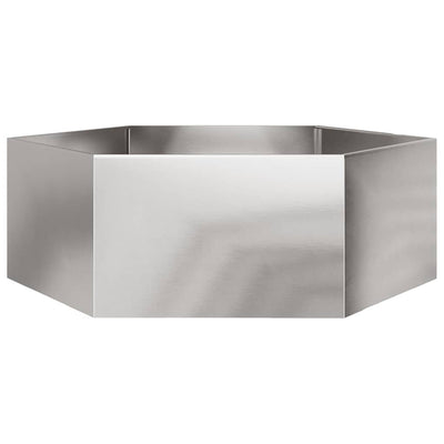 VIDAXL -Pflanzer Bennet Hexagon 138x120x45 cm Edelstahl