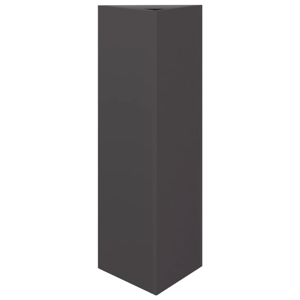 Vidaxl Pflanzer Dreieck 30x26x75 cm Stahlschwarz