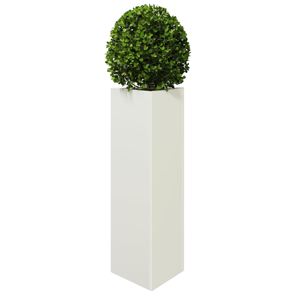 Vidaxl Plannet Dreieck 30x26x75 cm Stahlweiß