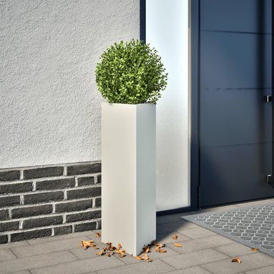 Vidaxl Plannet Dreieck 30x26x75 cm Stahlweiß
