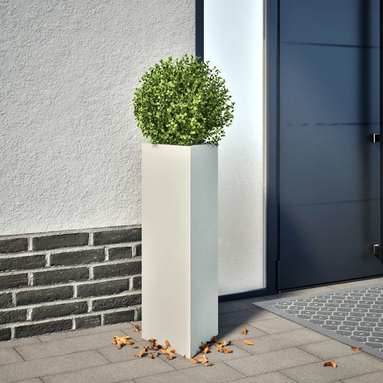 Vidaxl Plannet Dreieck 30x26x75 cm Stahlweiß