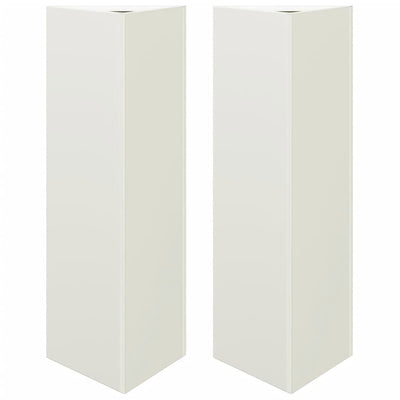 Vidaxl Pflanzer 2 ST Dreieck 30x26x75 cm Stahlweiß