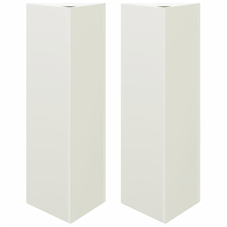 Vidaxl Pflanzer 2 ST Dreieck 30x26x75 cm Stahlweiß