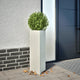 Vidaxl Pflanzer 2 ST Dreieck 30x26x75 cm Stahlweiß