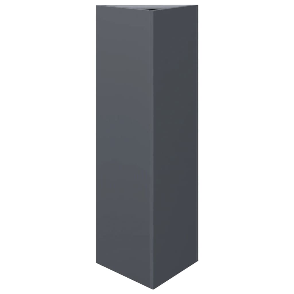 VIDAXL -Pflanzer -Dreieck 30x26x75 cm Stahl Anthrazit -ausgelöst