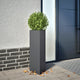 VIDAXL -Pflanzer 2 ST -Dreieck 30x26x75 cm Stahl Anthrazit -gelöscht