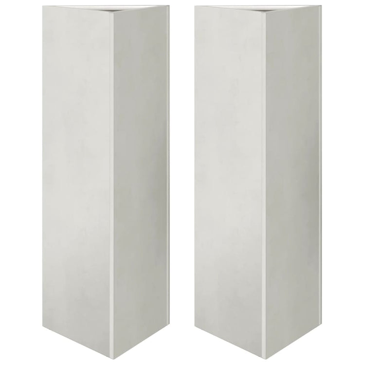 VIDAXL -Pflanzer 2 ST -Dreieck 30x26x75 cm Edelstahl