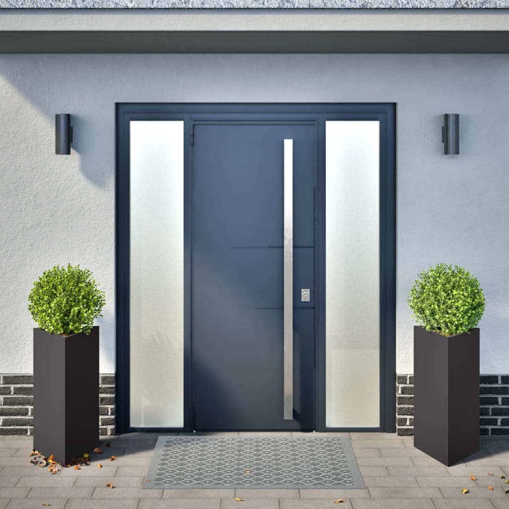 Vidaxl Pflanzer 2 ST Dreieck 40x34.5x70 cm Stahlschwarz