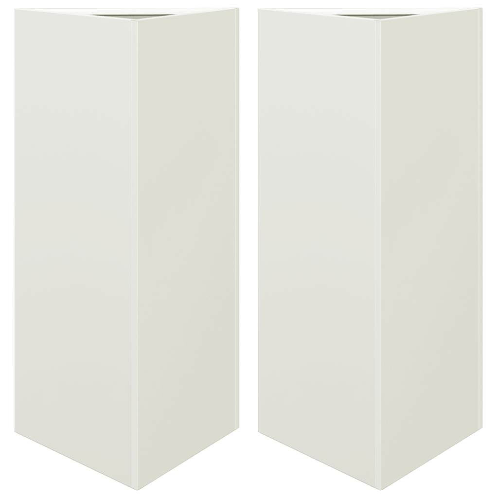Vidaxl Pflanzer 2 ST Dreieck 40x34.5x70 cm Stahlweiß