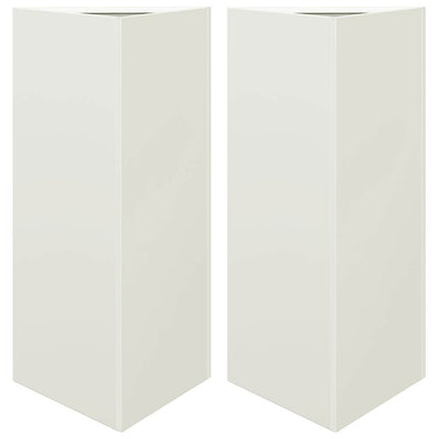 Vidaxl Pflanzer 2 ST Dreieck 40x34.5x70 cm Stahlweiß