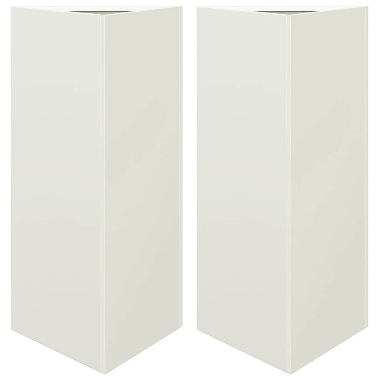 Vidaxl Pflanzer 2 ST Dreieck 40x34.5x70 cm Stahlweiß