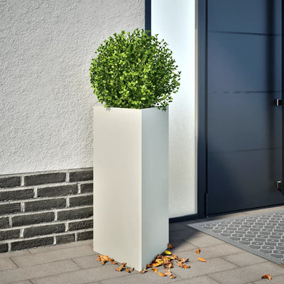 Vidaxl Pflanzer 2 ST Dreieck 40x34.5x70 cm Stahlweiß
