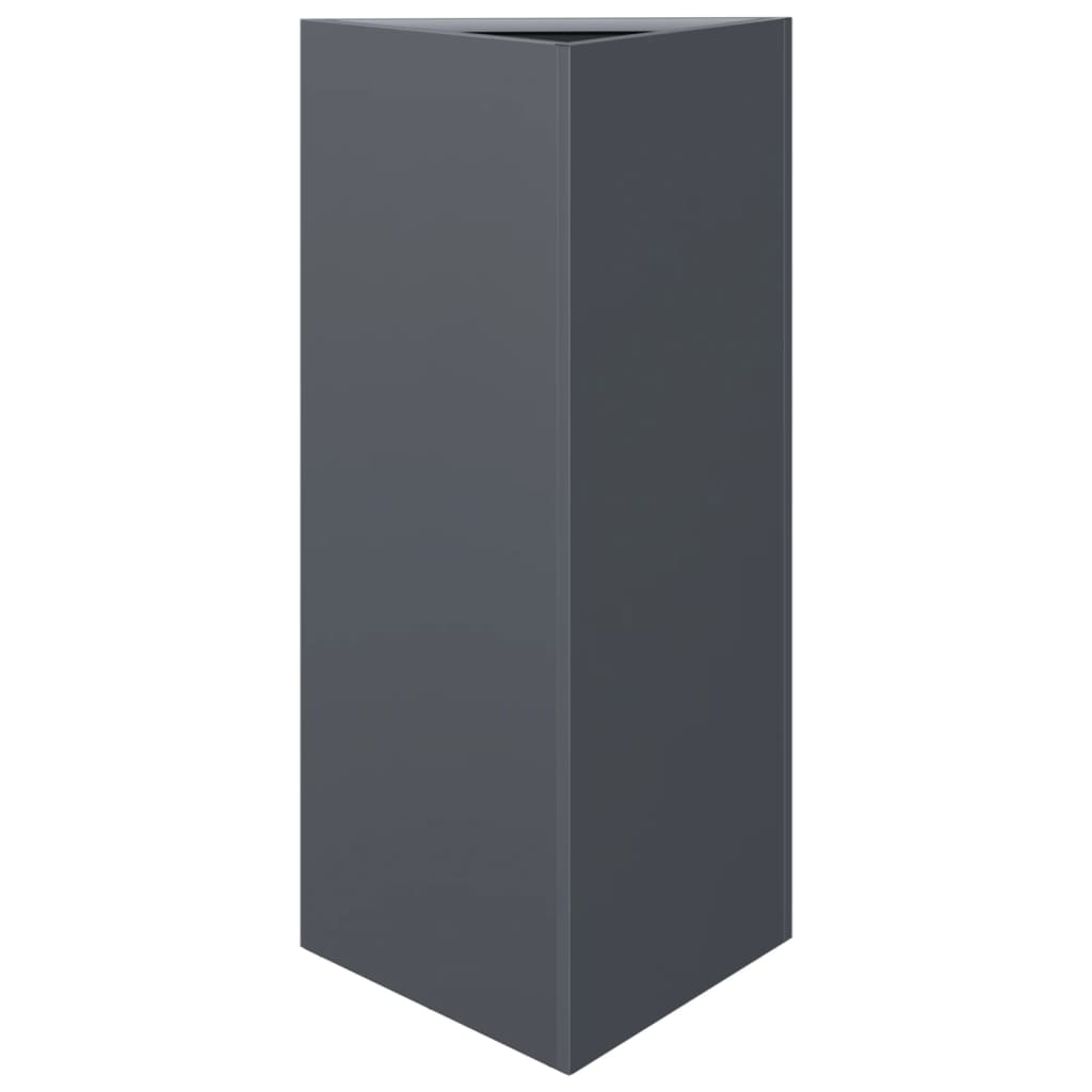 VIDAXL -Pflanzer -Dreieck 40x34.5x70 cm Stahl Anthrazit -gelöscht