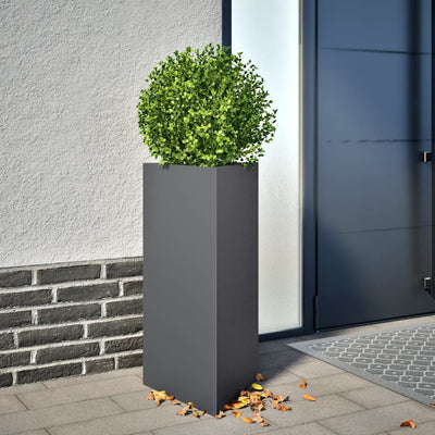 Vidaxl Pflanzer 2 ST Dreieck 40x34.5x70 cm Stahl -Anthrazitfarbe