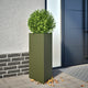 VIDAXL -Pflanzer 2 ST -Dreieck 40x34.5x70 cm Stahl Olivengrün
