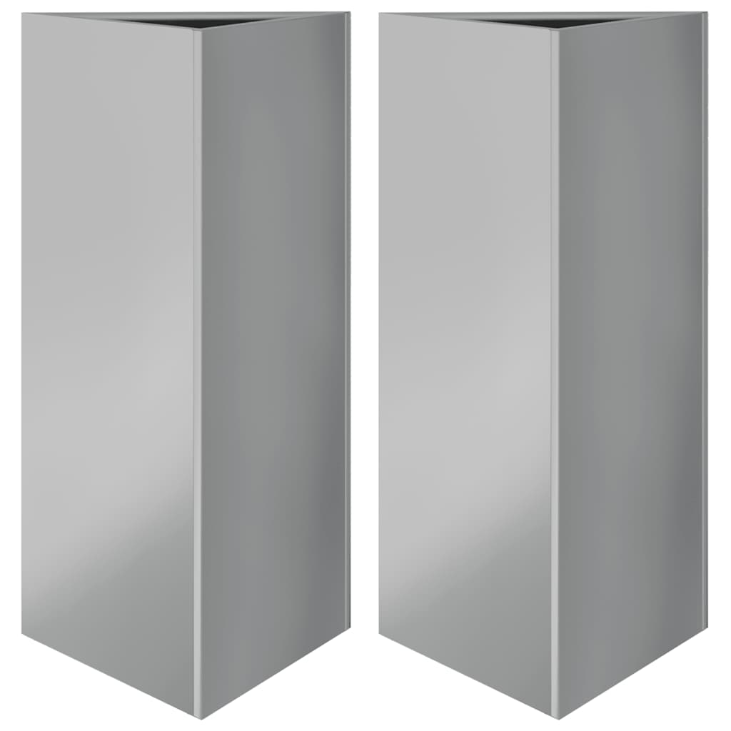 VIDAXL -Pflanzer 2 ST -Dreieck 40x40x75 cm verzinkter Stahl
