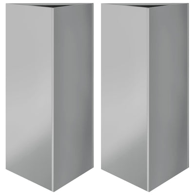 VIDAXL -Pflanzer 2 ST -Dreieck 40x40x75 cm verzinkter Stahl
