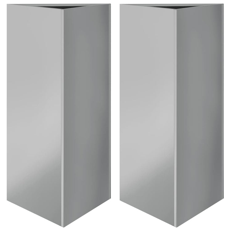 VIDAXL -Pflanzer 2 ST -Dreieck 40x40x75 cm verzinkter Stahl