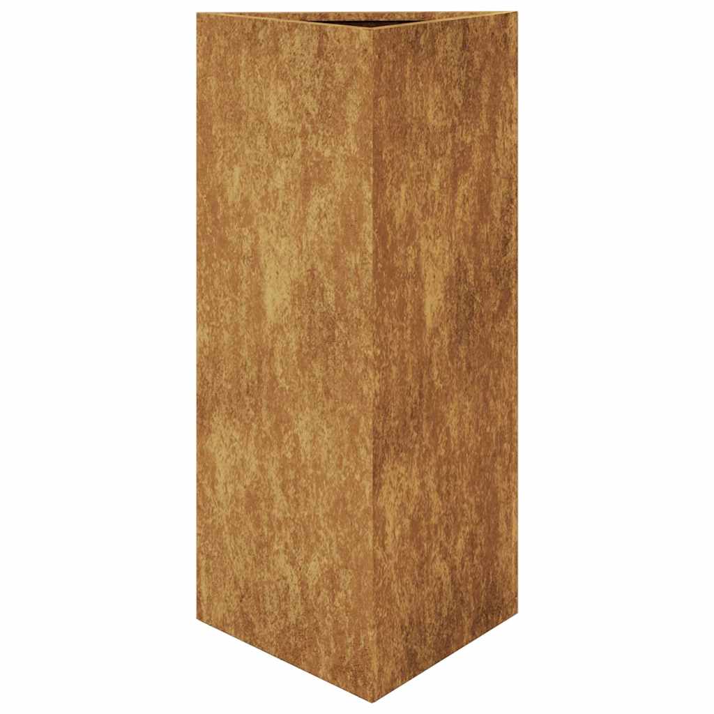 Vidaxl Pflanzer Dreieck 40x40x75 cm Wetterstahl
