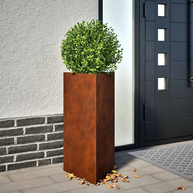 Vidaxl Pflanzer 2 ST Dreieck 40x40x75 cm Wetterstahl