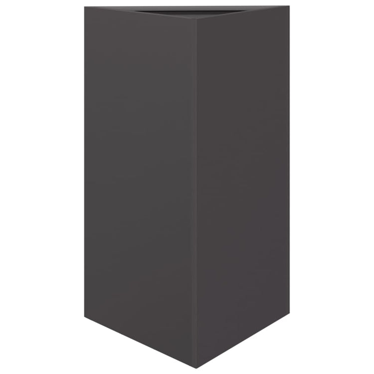Vidaxl Pflanzer Dreieck 50x43x75 cm Stahlschwarz
