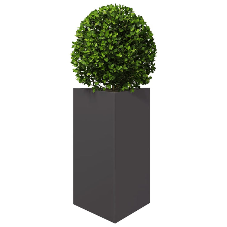 Vidaxl Pflanzer Dreieck 50x43x75 cm Stahlschwarz