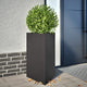 Vidaxl Pflanzer Dreieck 50x43x75 cm Stahlschwarz