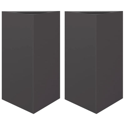 Vidaxl Pflanzer 2 ST Dreieck 50x43x75 cm Stahl Schwarz