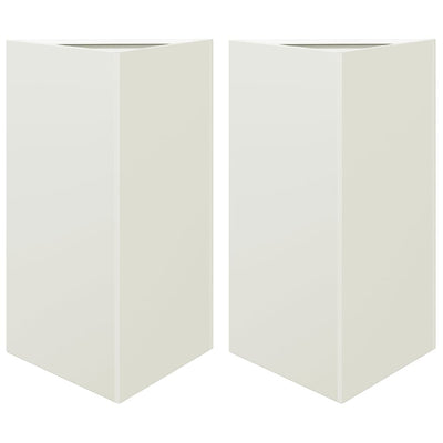 Vidaxl Pflanzer 2 ST Dreieck 50x43x75 cm Stahlweiß