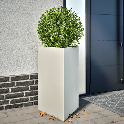 Vidaxl Pflanzer 2 ST Dreieck 50x43x75 cm Stahlweiß