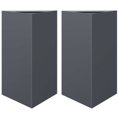 VIDAXL -Pflanzer 2 ST -Dreieck 50x43x75 cm Stahl -Anthrazit -Verschärfen