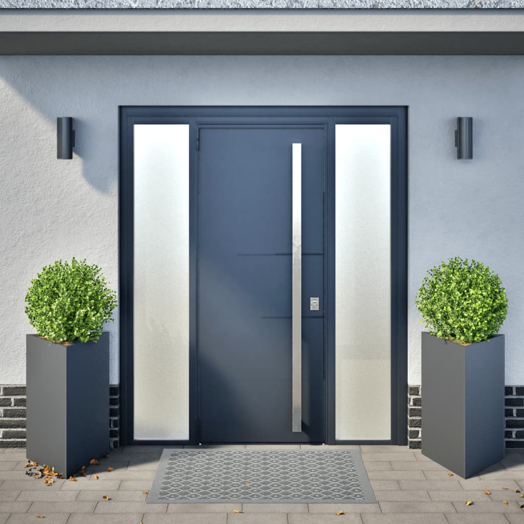 VIDAXL -Pflanzer 2 ST -Dreieck 50x43x75 cm Stahl -Anthrazit -Verschärfen
