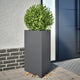 VIDAXL -Pflanzer 2 ST -Dreieck 50x43x75 cm Stahl -Anthrazit -Verschärfen