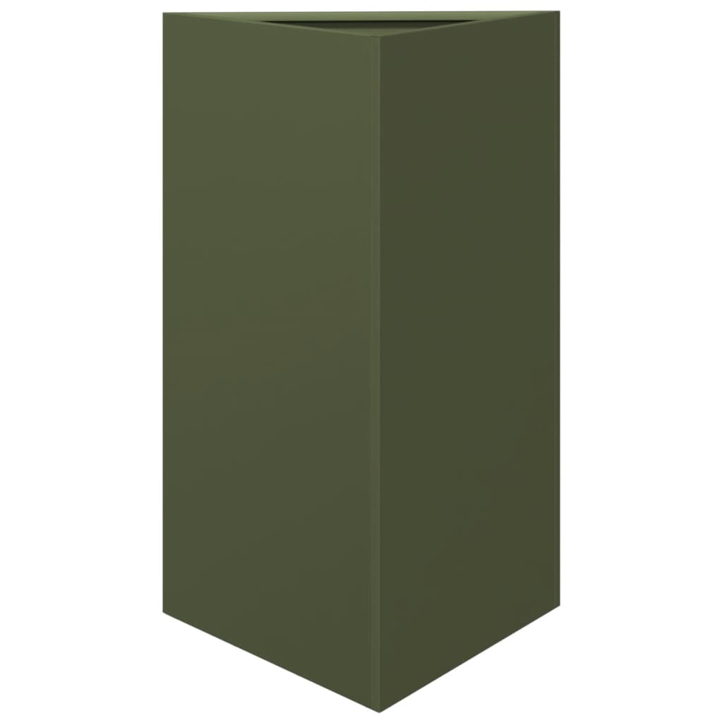 VIDAXL -Pflanzer -Dreieck 50x43x75 cm Stahl Olivengrün