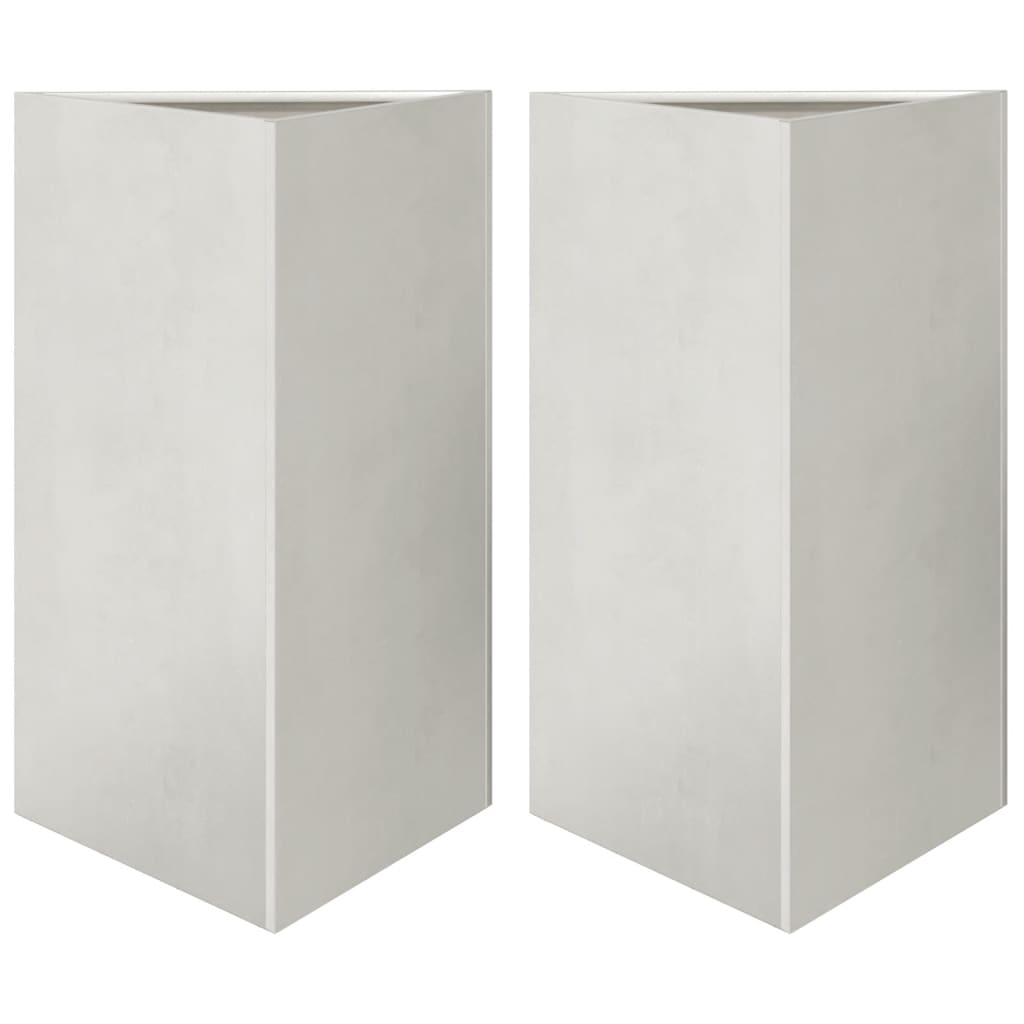 VIDAXL -Pflanzer 2 ST -Dreieck 50x43x75 cm Edelstahl