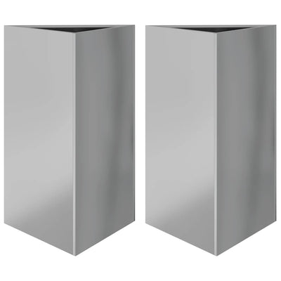 VIDAXL -Pflanzer 2 ST -Dreieck 50x43x75 cm verzinkter Stahl