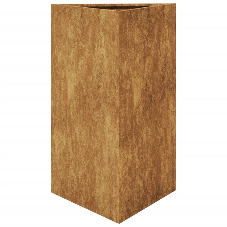 Vidaxl Pflanzer Triangular 50x43x75 cm Wetterstahl