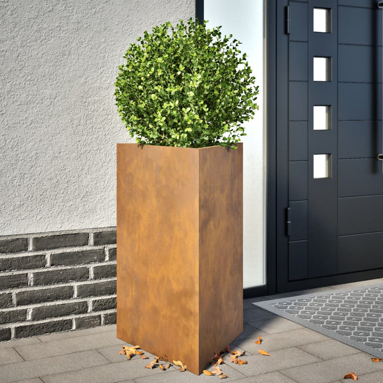 Vidaxl Pflanzer Triangular 50x43x75 cm Wetterstahl
