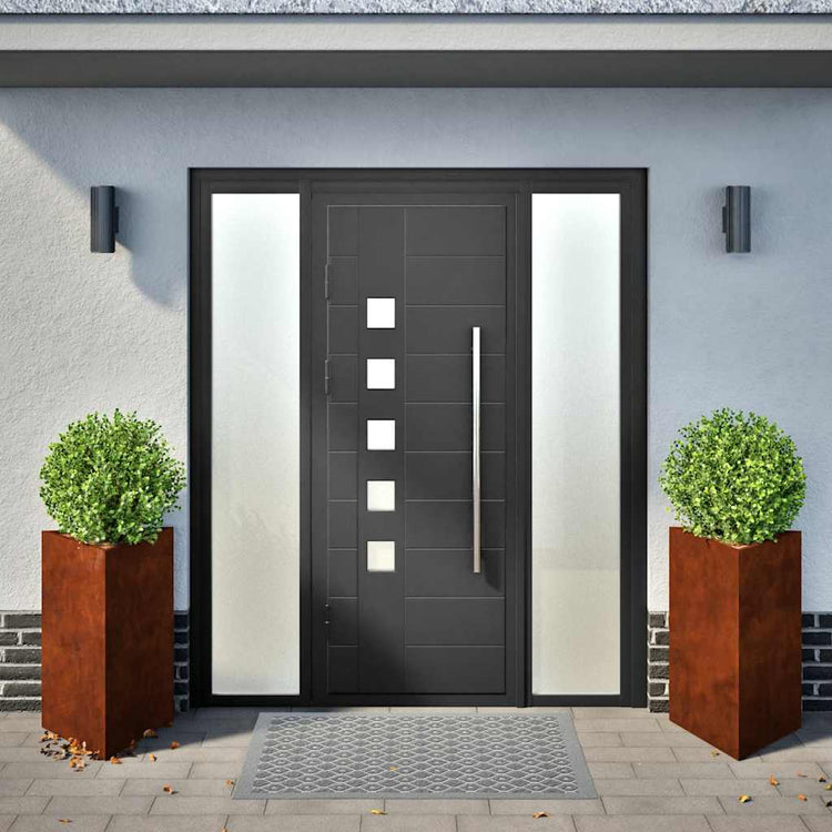 VIDAXL PLANTERS 2 ST TRIANCULAR 50 x 43 x 75 cm Wetterstahl