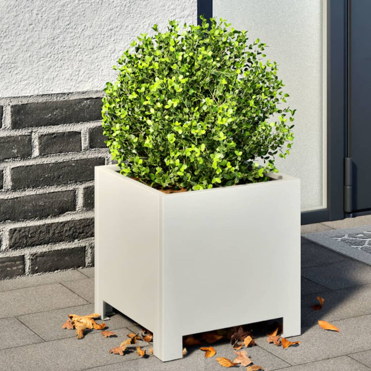 VIDAXL -Planungsbox 30x30x30 cm Stahlweiß