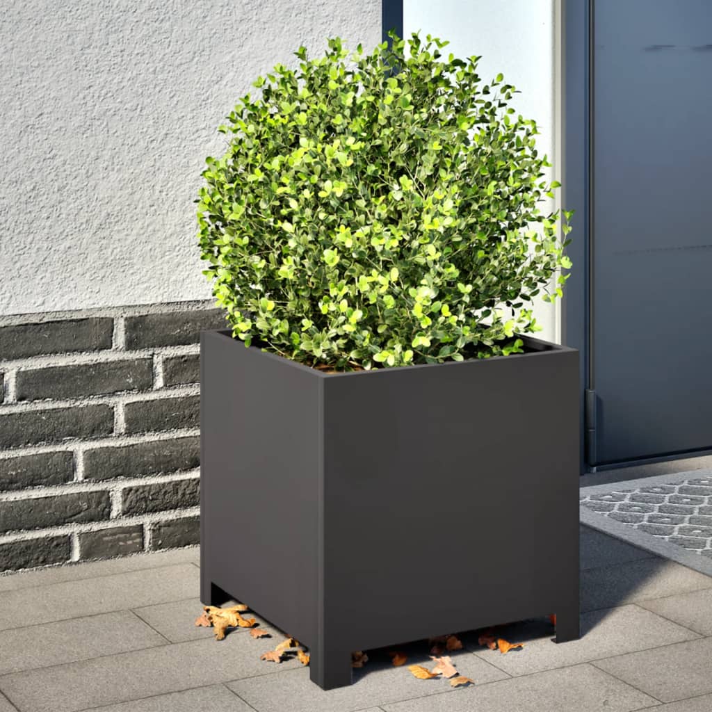 Vidaxl Pflanzer 2 ST 40x40x40 cm Stahlschwarz