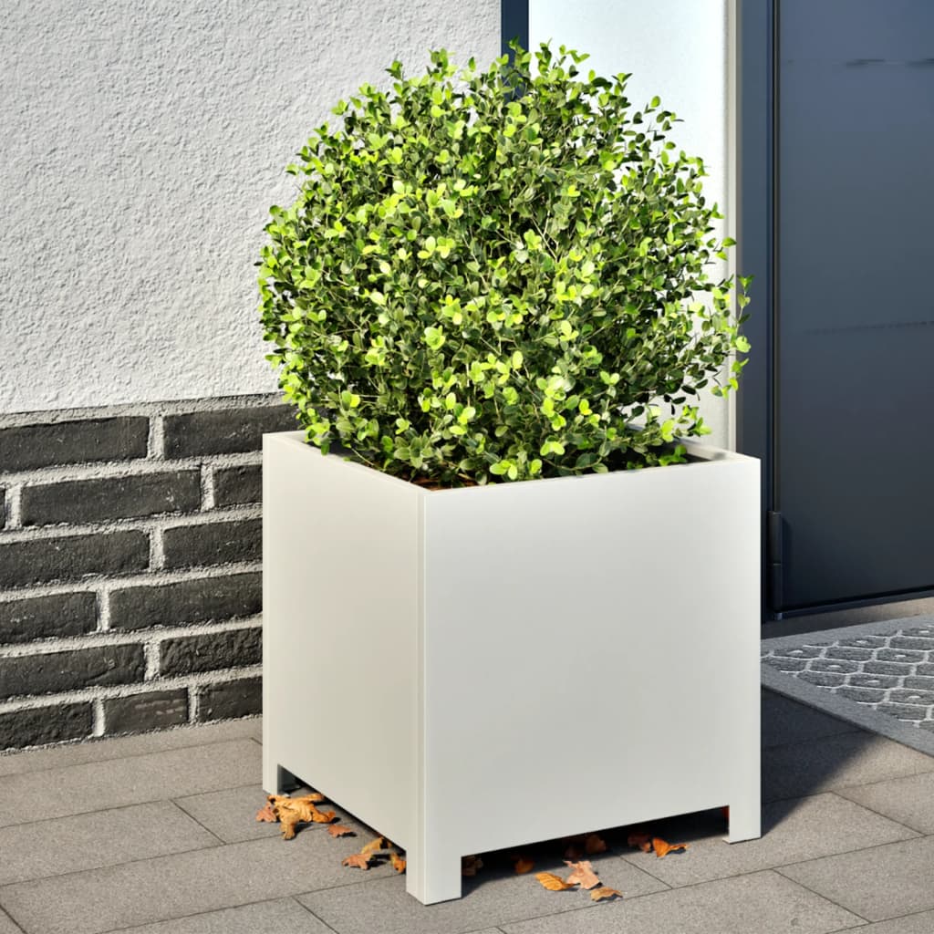 VIDAXL -Planungsbox 40x40x40 cm Stahlweiß