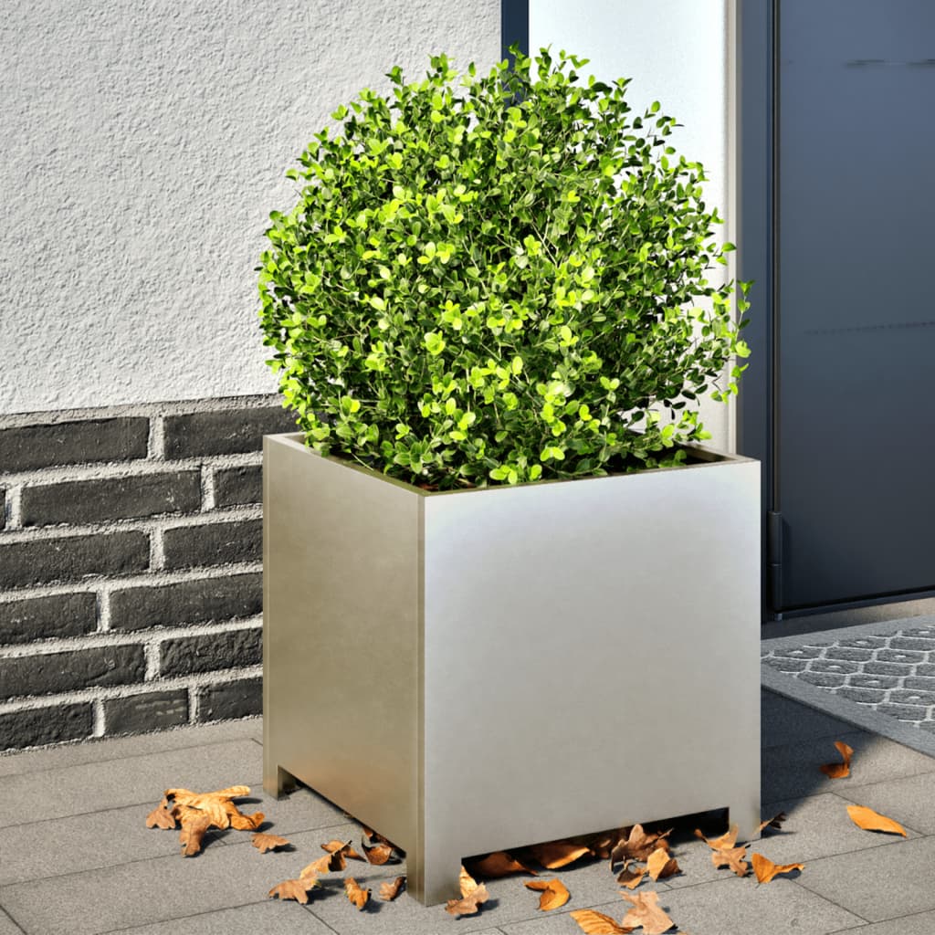 VIDAXL -Pflanzer 2 ST 40x40x40 cm Edelstahl