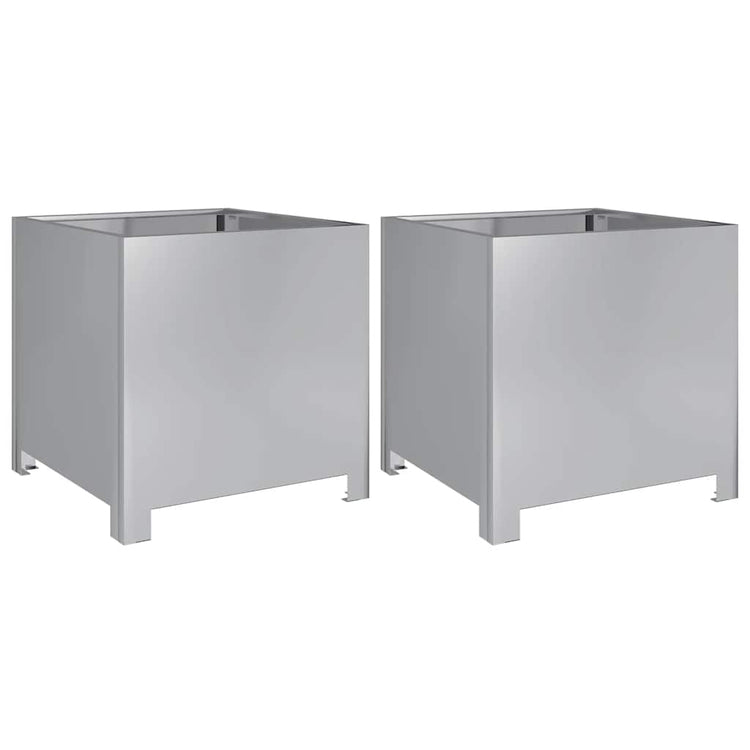 VIDAXL -Pflanzer 2 ST 40x40x40 cm verzinkter Stahl