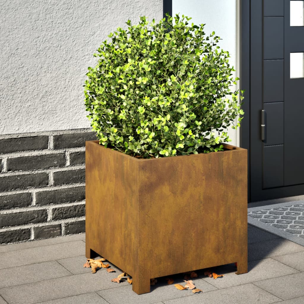 VIDAXL -Pflanzer 2 ST 40x40x40 cm Wetterstahl